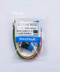 Packaged Rugged 12V Latching Push Button Switch 1NO1NC SPDT, 19mm Metal Panel Mount with wires, blue LED, IP65, for car boat