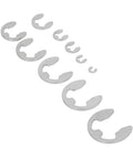Stainless Steel External Retaining Ring Set 200 Pieces, Ten Sizes, Heavy Duty Circlips for Bearings Gears and Pulleys arrangement