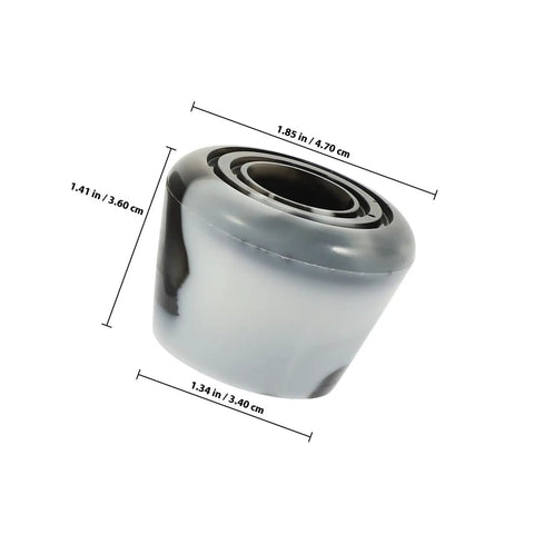Replaceable Roller Skate Toe Stopper Brake Plug Set With Screws And Screwdriver For Quad Skates Black and White Brake Accessories Pro Roller Skating Gear Colors May Vary, close-up of black and white stopper showing dimensions