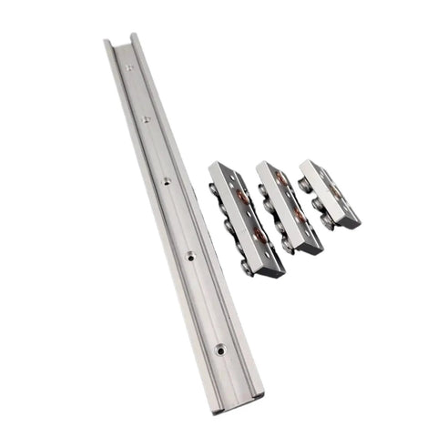 Pro Grade Dual Axis Linear Guide Rail With Built In Aluminum Roller Bearings 28mm SGR10 And SGB10 For Industrial Automation Smooth Precise Motion And Flexible Wheel Options, rail with three roller carriages