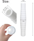 Universal 1-1/2-Inch By 1-1/4-Inch Pool Hose Coupling Connector Adapter For Above-Ground Inflatable Pools Vacuum Hose Filters Pumps Skimmers 9 Inch Length Rigid Inside Coupler 3 Pack, white plastic, 7.9in