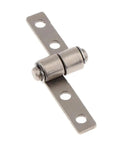0.1N.m Torque Friction Positioning Hinge 19mm Length Left Side Ideal For Cabinets And Doors, shown unattached, angled view