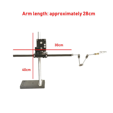 Dope Pro Grade Stop Motion Rig Kit With High Precision Fixed Bracket And Two-Way Guide Rail X 30cm Y 40cm Studio Rigging System For Clay Figures Models And Object Photography, stainless steel arm 28cm