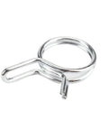 10 Pcs Adjustable 5mm To 30mm Spring Clamps For Fuel Lines Water Pipes Hose Tubing Steel Pipe Clamps Kit With Elastic Sealing Buckles, silver steel