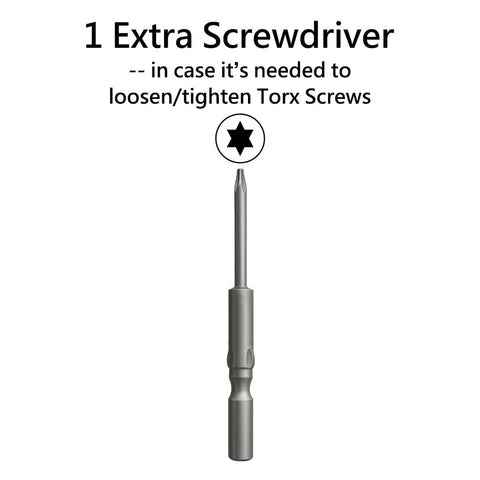 Extra screwdriver for Rock Solid Replacement Screws For Minimalist Wallet Repair, designed for Torx screws adjustment.