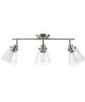 Mika 3 Light Track Lighting Kit In Matte Black With Clear Glass Shades Bulbs Not Included Mid Century Modern Vibe
