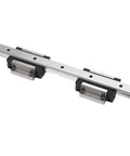 Get The Smooth Ride You Need With This Top Tier Fabater Linear Guide Rail Featuring Solid Steel Construction And HGW20CC Carriage Blocks, shown from the side view.