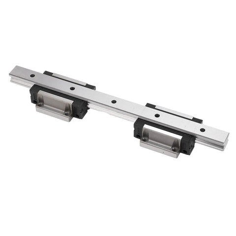Get The Smooth Ride You Need With This Top Tier Fabater Linear Guide Rail Featuring Solid Steel Construction And HGW20CC Carriage Blocks, shown from the side view.