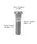 M12x1.5 wheel stud with dimensions for 10Pcs M12x1.5 Wheel Studs Lug Bolt Set For Honda Acura Vehicles Including CRV Accord Pilot