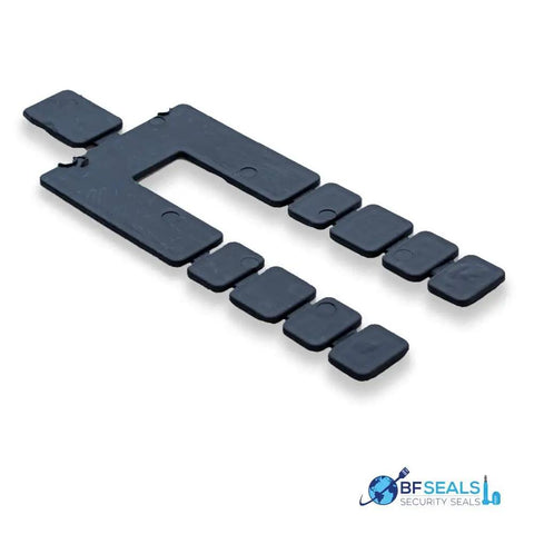 Killer Stack Shim Combo Featuring Two Hundred Twenty Four Adjustable Black Building Spacers for window leveling