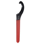 C Hook Spanner Wrench Collet Chuck For 55 To 62mm Round Nut With Red Non Slip Handle Heavy Duty Carbon Steel Black Oxidized Finish