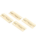 Rotating Concealed Hinges Set 12 Pack Antique Gold Cabinet Door Hardware 42x17mm displayed flat on white surface.