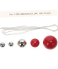 Hands On Physics Mechanics Lab Kit With Pendulum Set Simple Balls And Five Ball Rack for classroom experiments showing metal and red balls.