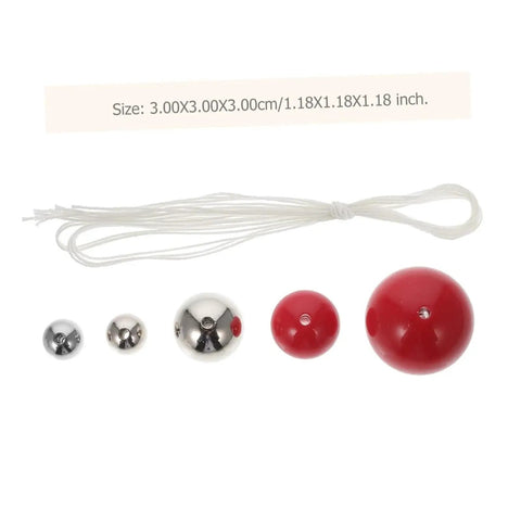 Hands On Physics Mechanics Lab Kit With Pendulum Set Simple Balls And Five Ball Rack for classroom experiments showing metal and red balls.