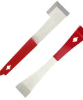 Two Pack Steel Beekeeping Hive Tools Set With J Hook And L Hook Scrapers, durable red steel construction, no bend design