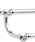 24 Inch Polished Chrome Double Towel Bar For Kitchen And Bathroom Towels, Durable Zinc Construction, Corrosion Resistant Finish detail