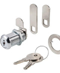 Keyed Alike Cabinet Cam Locks For Tool Boxes, RV Compartments, Mailboxes And Vending Machines, 1 1/8 Inch Cylinder, Chrome Finish