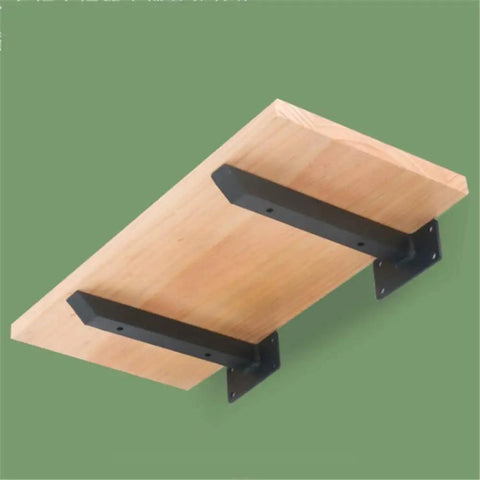 Hella Sturdy Heavy Duty Wall Mounted Shelf Brackets Iron Metal Shelving Supports Rust Proof Storage Braces for wood shelf