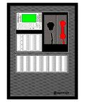 Heavy Duty Audio Command Door For Cab C4 Console Black Rock Solid Fire Safety Intercom Unit Built Tough featuring a control panel and switches.