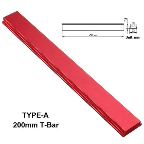 Pro Grade Aluminum T Track Slider For Woodworking Miter Jig With Table Saw Sled T Bar Slot Guide DIY Wood Jig Fixture Milling 200mm Type A
