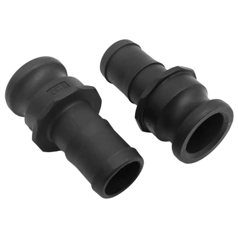 Two Piece E-150 One And A Half Inch Camlock Coupling Kit With External Camlock And External Threads, Polypropylene Fittings