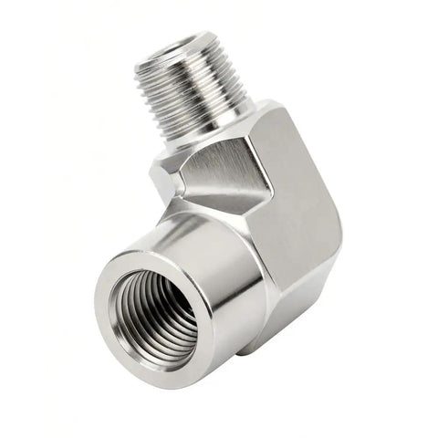 Built Tough Stainless Steel 304 Forged 90 Degree Street Elbow NPT Female X NPT Male Three Eighths Inch Pipe Fitting