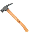 Ti64 Titanium Construction Grade Hammer With Tennessee Hickory Handle, 12-16 Oz Framing Rip Claw, Magnetic Nail Starter, Smooth Face, Made In USA