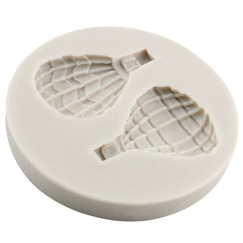 Hot Air Balloon Silicone Fondant Molds Set Of 4 For Cake Decorating And Cupcake Toppers, two hot air balloon cavities