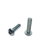 8-32 Cross Pan Head Machine Screws Zinc Plated 1/2 Inch Pack Of 100 Durable Fasteners For Home Improvement And Maintenance Easy Install Tight Grip No Slip Fit For DIY Projects And Repairs, two zinc plated screws