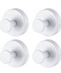 Four heavy duty suction cup hooks for shower stainless steel no drill mounts with strong vacuum grip waterproof for glass doors tile