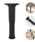 Sturdy Heavy Duty Furniture Legs Set Of 4 With Adjustable Height For Beds Cabinets And Dressers, Easy Install, Black Steel and Plastic