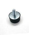 Heavy Duty Round Rubber Vibration Damping Mounts Four Pack Rock Solid Anti Shock Isolation Pads showing black rubber pad with steel bolt.
