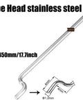 Z type head 450mm stainless steel push rod, 1.2 mm diameter, for nylon control horns 21x10 mm pack of 20 and stainless steel push rods