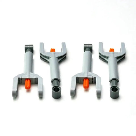 Push rods from 16-Piece Pneumatic Tech Parts Kit With Linear Actuator And Hydraulic Pump, compatible with building blocks