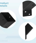 4 Pack Pergola Brackets Heavy Duty Steel For 4x4 Or 4x6 Lumber At 45 Degree Includes Screws And Installation Tools