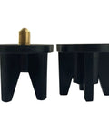 Premium Universal Replacement Clutch Plugs For Indoor Outdoor Roller Blinds And Window Shades Black 28mm Tube Connector, detailed view.