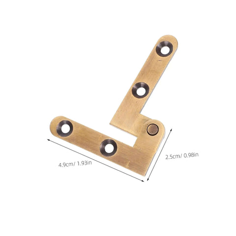 Heavy Duty Hidden Door Hinge Set For Secret Doors And Bookshelves, Invisible Pivot Bronze Hardware, showcased dimensions, front view