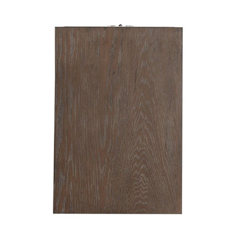 Close-up view of rustic weathered brown finish panel from Built Different L Shaped Office Desk Set Crafted From Heavy Duty Wood.