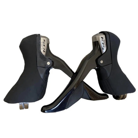 Bicycle Handle Rubber Grip Set With Brake Lever Cover And Shift Lever Silicone Covers Non Slip Rubber Grips for 105-5800