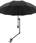 Portable UPF 50 Plus Beach Umbrella With Adjustable Universal Clamp Lightweight Sun Shelter For Sand Or Poolside