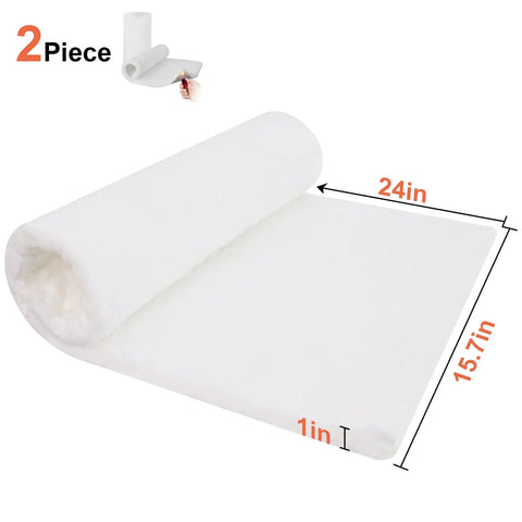 Ceramic Fiber Insulation Blanket 1 Inch Thick For Heavy Duty Fireproof Heat Shield And Refractory Use, size 24x15.7 in, 2 pieces