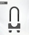 Heavy Duty 1.25 Inch Exhaust Clamps U Bolt Saddle Type Stainless Steel With Anti Corrosion Black Finish 2 Pack Muffler Clamps Parts