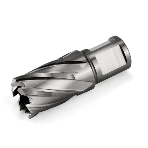 7/8-inch annular cutter with 1-inch depth of cut and 3/4-inch Weldon shank (two flats) for magnetic drill press