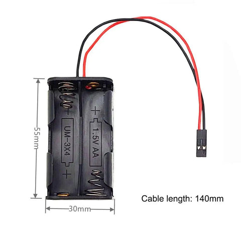 Battery holder case for 4-cell AA with JR connector, part of 3CH Digital Servo Tester And ESC Checker For CCPM Consistency And Precise Speed Control