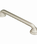 Brushed Nickel 12 Inch Designer Bathroom Grab Bar With Curled Grip For Shower Safety And Stability, wall-mounted view