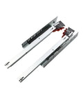 Heavy Duty Bottom Mounted Concealed Drawer Slides Professional Grade Rock Solid Durable Steel Undermount Slide Tracks Zero Drag Easy Install, showing the slide tracks design.