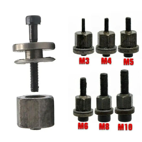 Rivet Nut Tool Mandrels Kit For M3 To M10, DIY Ready Easy Install Hand Rivet Nut Tool with alloy steel mandrels and sizes M3-M10