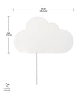 Dimensions of Floating Cloud Plug In Wall Sconce in Matte White with 6ft Clear Cord, 8.48" x 13.85" with Inline On Off Rocker Switch