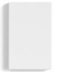 Front view of 1 Gang Screwless Blank Wall Plate Cover Mid Size 4.88 Inch Tall And 3.13 Inch Wide Unused Outlet Faceplate Matte White UL Listed