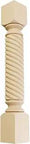 Hamilton Rope Cabinet Column In Unfinished Maple, 5 W X 5 D X 35.5 H, DIY Ready For Stain Or Paint, Perfect For Cabinetry